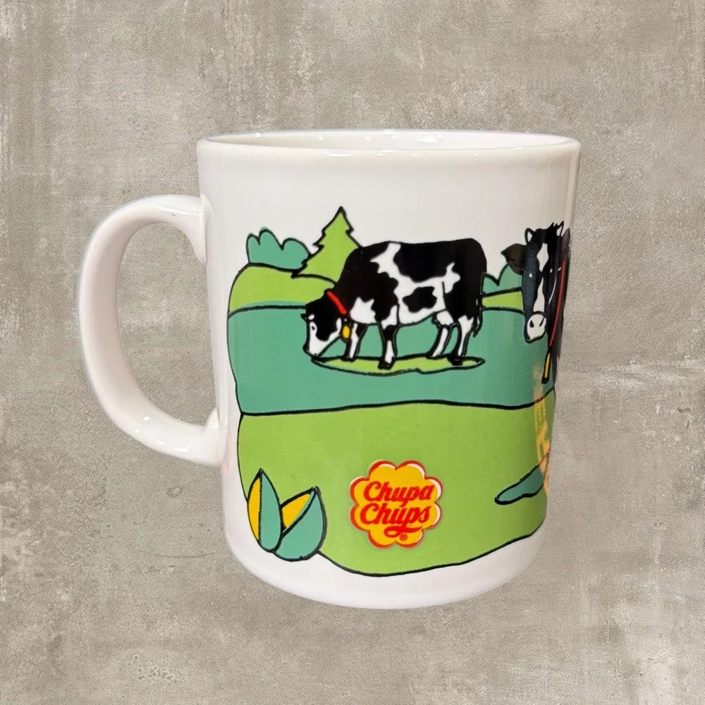Vintage Chupa Chups Cow Mug Staffordshire Tableware England Dairy Cow Coffee Cup